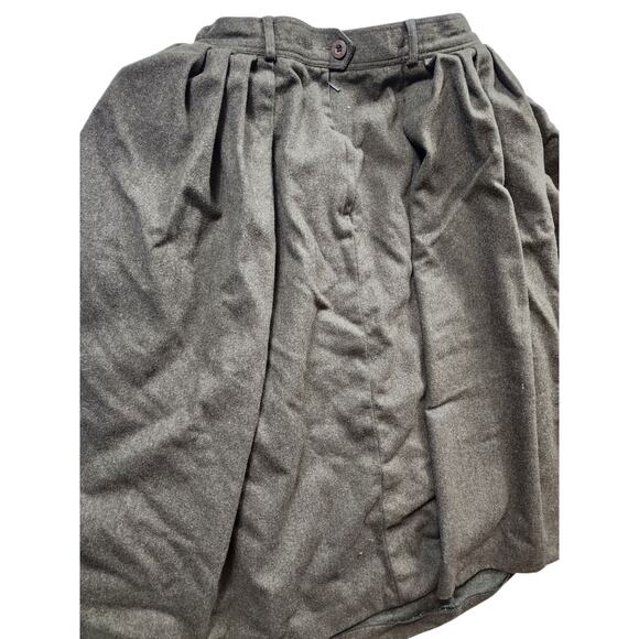 Escada Wool Midi Skirt Womens 42 USA 10 Medium Western Germany Vintage Pleated - Picture 3 of 16